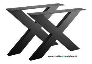 Stolová podnož X, 2 ks, konferenčný stôl (čierna RAL 9005)