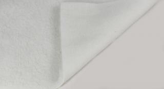 Plyš biela zatepľovacia TRINA (vlas 12 mm / šíře 150cm)