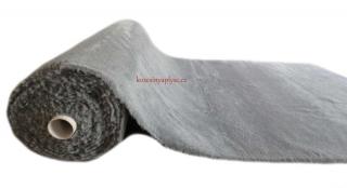 Plyš šedá zateplovací (vlas 10 mm / šíře 150cm)