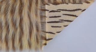 Umelá kožušina, béžovo hnedá, šírka 150, vlas 60 mm, metráž (šíře 150 cm / vlas 60 mm)
