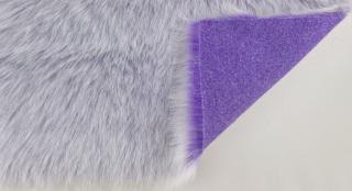 Umelá kožušina, fialová, vlas 50 mm, šírka 150 cm, metráž (vlas 50 mm / šíře 150 cm)