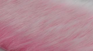 Umelá kožušina, ružová MARSHMALLOW, vlas 50 mm, šírka 150, metráž
