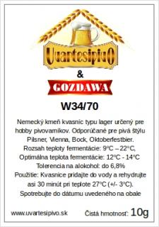 Kvasnice Ležiacke W-34/70  10g (Spodné kvasnice)
