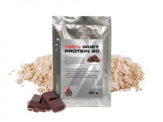Proteín 100% Whey 80 srvátkový koncentrát VALKNUT 30 g Príchuť: Čokoláda, Obsah balenia: 30 g