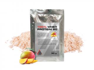 Proteín 100% Whey 80 srvátkový koncentrát VALKNUT 30 g Príchuť: Mango, Obsah balenia: 30 g