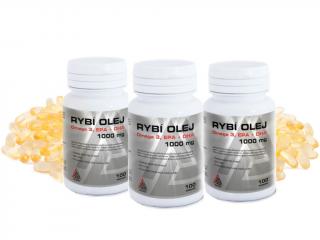 Rybie Olej 1000 mg Omega 3 VALKNUT 3 x 100 kapsúl
