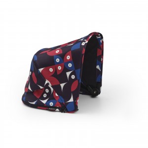 Bugaboo Fox 3 / Fox Cub sluneční stříška Animal Explorer | RED/BLUE