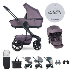 EASYWALKER Set XXL kočárek kombinovaný Harvey5 Premium Granite Purple s příslušenstvím