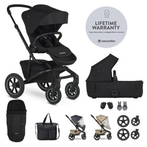 EASYWALKER Set XXL kočárek kombinovaný Jimmey Air Pepper Black s příslušenstvím