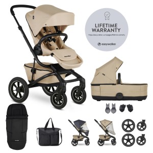 EASYWALKER Set XXL kočárek kombinovaný Jimmey Air Sand Taupe s příslušenstvím