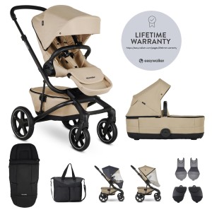 EASYWALKER SET XXL kočárek kombinovaný Jimmey Sand Taupe s příslušenstvím