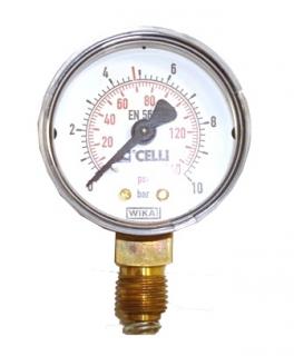 Manometer CO2 N2 nízky tlak 10 bar