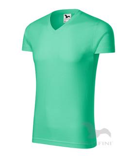 Adler Tričko pánske Slim Fit V-neck 00 - Biela 2XL