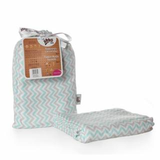 BMB zavinovačka 120x120 - Scandinavian Baby Mint Chevron