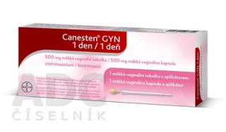 Canesten GYN 1 deň mäkká vaginálna kapsula (cps vam 500 mg (blis.PVC/PVDC/PVC/Al+ 1 PP aplikátor), 1x1 set)