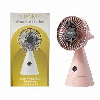 Dream desk fan,  USB mini stolný ventilátor, ružový