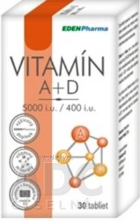 EDENPharma VITAMÍN A + D 5000 I.U./ 400 I.U. 30TBL