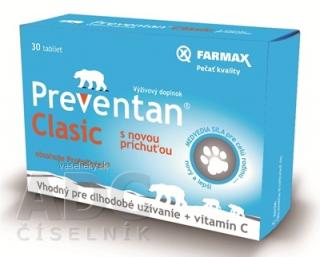 FARMAX Preventan Clasic s novou príchuťou + vit. PC tbl 1x30 ks (tbl 1x30 ks)
