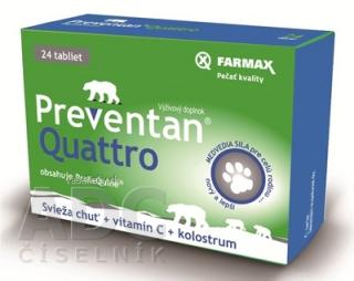 FARMAX Preventan Quattro + vitamín C (tbl 1x24 ks)