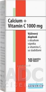 GENERICA Calcium + Vitamin C 1000 mg tbl eff 1x10 ks