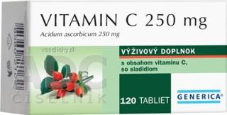 GENERICA Vitamin C 250 mg 120 TBL