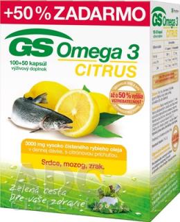 GS Omega 3 CITRUS cps 100+50 (50% zadarmo) (150 ks)