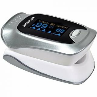 JUMPER JPD-500F pulzný oximeter s obrazovkou OLED a Bluetooth, strieborný