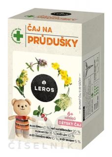 LEROS DETSKÝ ČAJ NA PRIEDUŠKY nálevové vrecká (od 6+ mesiacov) (inov. 2021) 20x1,5 g (30 g)