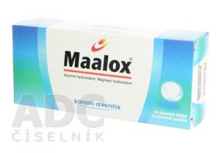 Maalox žuvacie tablety tbl mnd (blis.) 1x40 ks