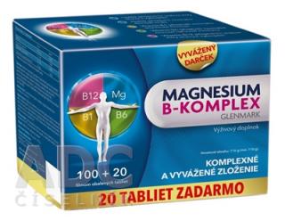 Magnesium B-komplex Glenmark tbl 100+20 ks zadarmo