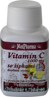MedPharma VITAMÍN C 1000 MG so šípkami tbl (s postup.uvoľňovaním) 30+7 zadarmo