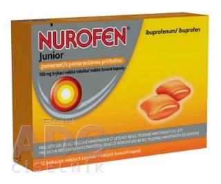 NUROFEN Junior s pomarančovou príchuťou 100 mg (cps mdl 100 mg (blis.PVC/PE/PVDC/Al) 1x12 ks)