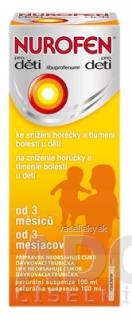 NUROFEN pre deti Pomaranč sus por (fľ.PET hnedá) 1x100 ml