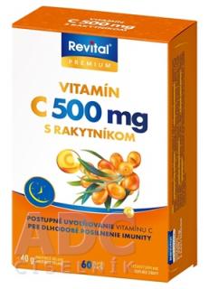 Revital PREMIUM VITAMIN C 500 mg S RAKYTNÍKOM; {cps 1x60 ks}