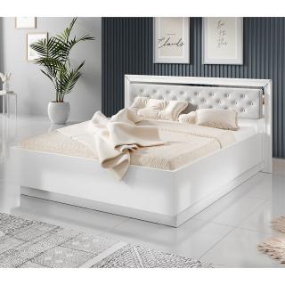 ARNO posteľ 31, 32 biela/biely lesk, sektorový spáľňový nábytok