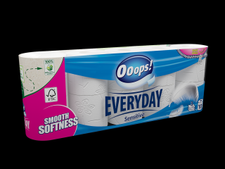 Ooops! Everyday Sensitive 3-vrstvový toaletný papier 10 roliek