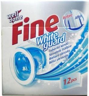 Well done FINE White bieliace obrúsky 12 ks (Fine bieliace obrúsky zabezpečia, aby Vaša bielizeň dosiahla požadovanú bielosť aj pri nízkej teplote vody. Pozbiera častice pôsobiace sivú farbu, čim zabraňuje prefarbeniu.)