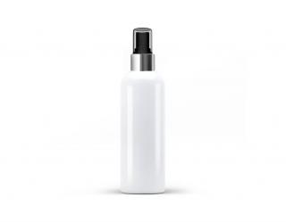 Biela plastová fľaša s hliníkovým rozprašovačom 300ml