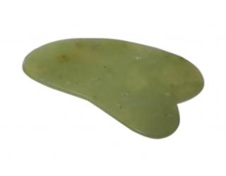 Masážny kameň na tvár a telo Guasha zo zeleného jadeitu