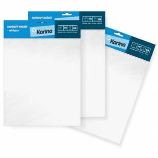 Papírové ručníky Karina, odtrhávací, universální,bílé, 25 cm x 32 cm, 50 útržků