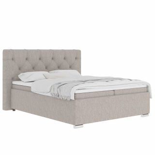 Boxspringová posteľ MORINA sivohnedná Taupe Rozmer: 160x200 cm