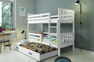 Detská poschodová posteľ CARINO 3 Farba: Biela