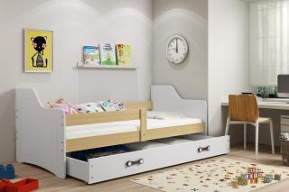 Detská posteľ so zásuvkou SOFIX 1 Farba: Biela + Borovica