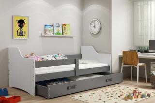 Detská posteľ so zásuvkou SOFIX 1 Farba: Biela + Grafit