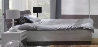 DIONE manželská posteľ D04 Farba: Nórska borovica + Sivá