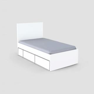 Jednolôžková posteľ REA ANASTACIA 120 Farba: Biela