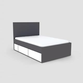Jednolôžková posteľ REA ANASTACIA 140 Farba: Graphite
