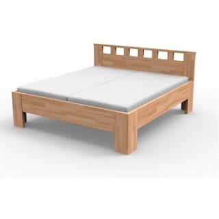 Manželská masívna posteľ Lucia Farba: Buk, Rozmer: 200x200 cm