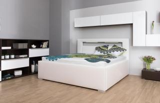 Manželská posteľ AVA LERYN 160/180 + LED Rozmer: 160x200cm