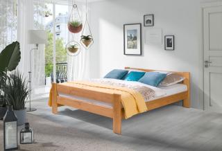 Masívna manželská posteľ Hugo 160 Farba: Hnedá